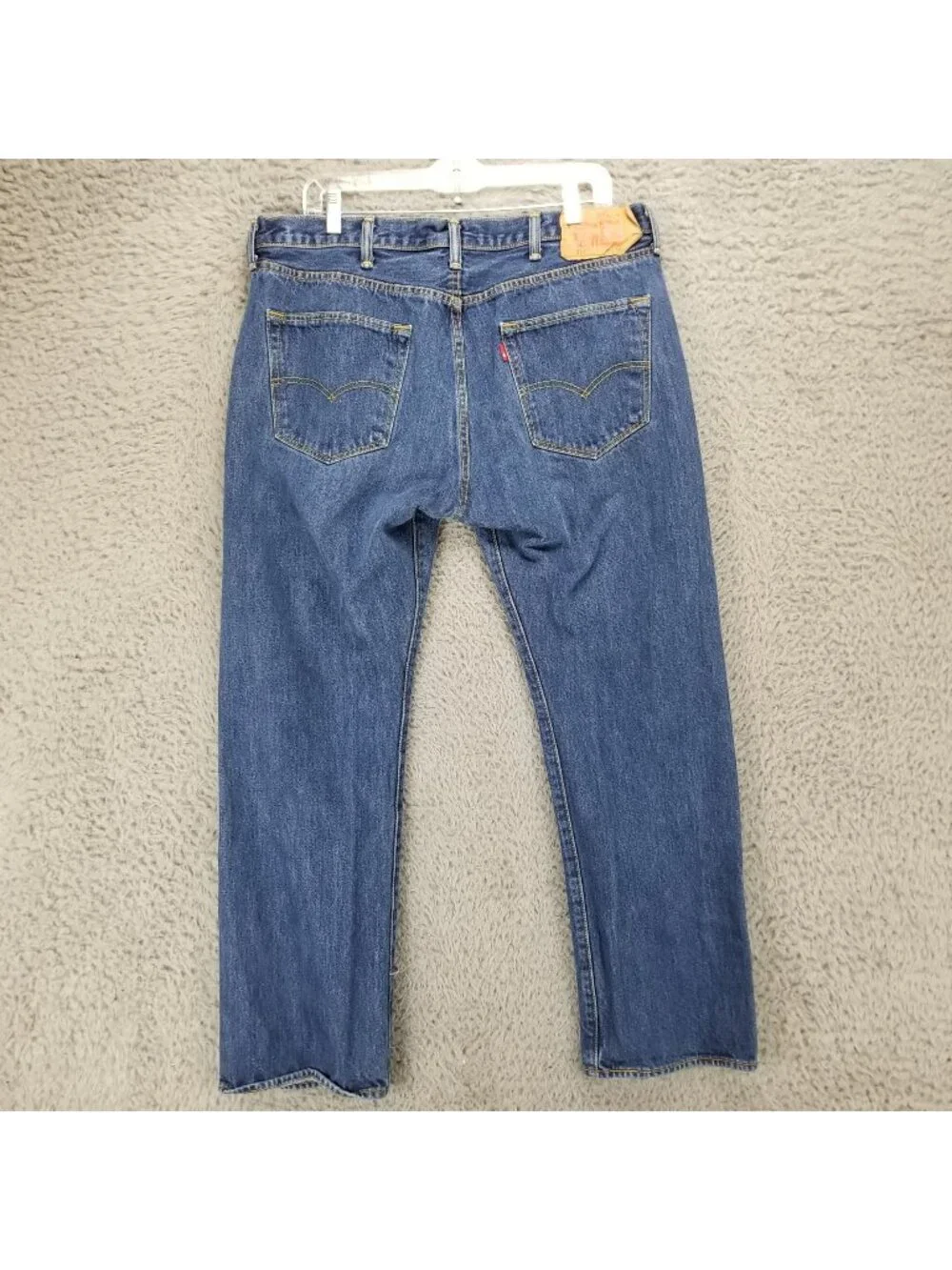 Levis Jeans Mens 38x30 Blue 501 Cotton Denim Button Fly Classic Straight *Read*